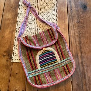 BOHO Wool Cross Body Purse